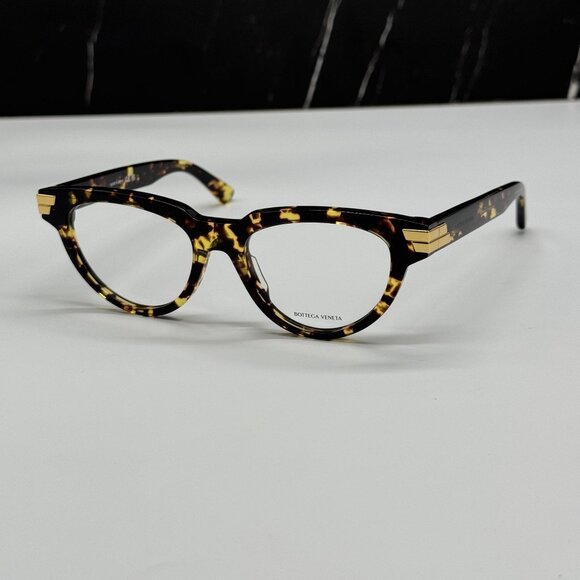 NEW BOTTEGA VENETA BV1106O 002 CAT EYE HAVANA WOMEN EYEGLASSES - Picture 2 of 9